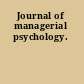 Journal of managerial psychology.