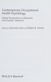 Contemporary occupational health psychology. global perspectives on research and practice /