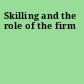 Skilling and the role of the firm