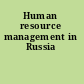 Human resource management in Russia