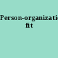 Person-organization fit