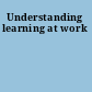 Understanding learning at work