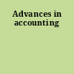 Advances in accounting