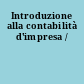 Introduzione alla contabilità d'impresa /