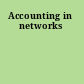 Accounting in networks