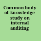 Common body of knowledge study on internal auditing