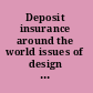 Deposit insurance around the world issues of design and implementation /