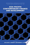 Asia-Pacific contemporary finance and development /