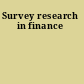 Survey research in finance