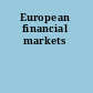 European financial markets