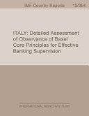 Italy : detailed assessment of observance of basel core principles for effective banking supervision.