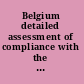 Belgium detailed assessment of compliance with the basel core principles for effective banking supervision /