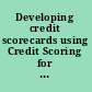 Developing credit scorecards using Credit Scoring for SAS Enterprise Miner 12.1