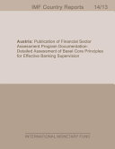 Austria : publication of financial sector assessment program documentation, detailed assessment of basel core principles for effective banking supervision.