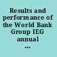 Results and performance of the World Bank Group IEG annual report 2010. Volume 1, Main report /