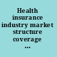 Health insurance industry market structure coverage and cost issues /