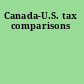 Canada-U.S. tax comparisons