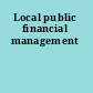 Local public financial management