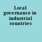 Local governance in industrial countries