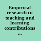 Empirical research in teaching and learning contributions from social psychology /