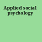 Applied social psychology