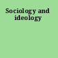 Sociology and ideology