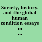 Society, history, and the global human condition essays in honor of Irving M. Zeitlin /