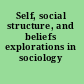 Self, social structure, and beliefs explorations in sociology /