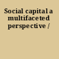 Social capital a multifaceted perspective /