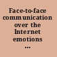 Face-to-face communication over the Internet emotions in a web of culture, language and technology /