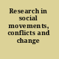 Research in social movements, conflicts and change
