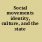 Social movements identity, culture, and the state /