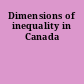 Dimensions of inequality in Canada