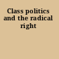 Class politics and the radical right