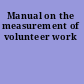 Manual on the measurement of volunteer work