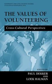 The values of volunteering : cross-cultural perspectives /