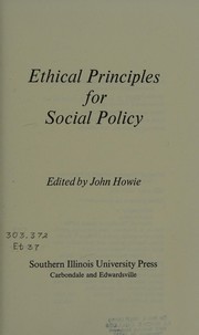 Ethical principles for social policy /