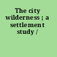 The city wilderness ; a settlement study /