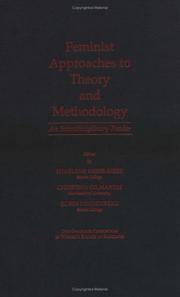 Feminist approaches to theory and methodology : an interdisciplinary reader /