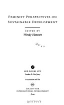 Feminist perspectives on sustainable development /