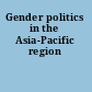 Gender politics in the Asia-Pacific region