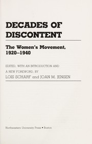 Decades of discontent : the women's movement, 1920-1940 /