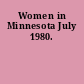 Women in Minnesota July 1980.