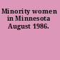 Minority women in Minnesota August 1986.