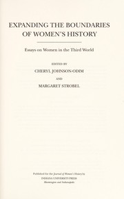 Expanding the boundaries of women's history : essays on women in the Third World /