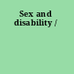 Sex and disability /