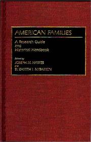 American families : a research guide and historical handbook /