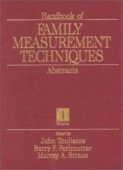 Handbook of family measurement techniques /