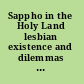 Sappho in the Holy Land lesbian existence and dilemmas in contemporary Israel /