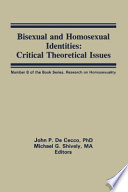 Bisexual and homosexual identities : critical theoretical issues /